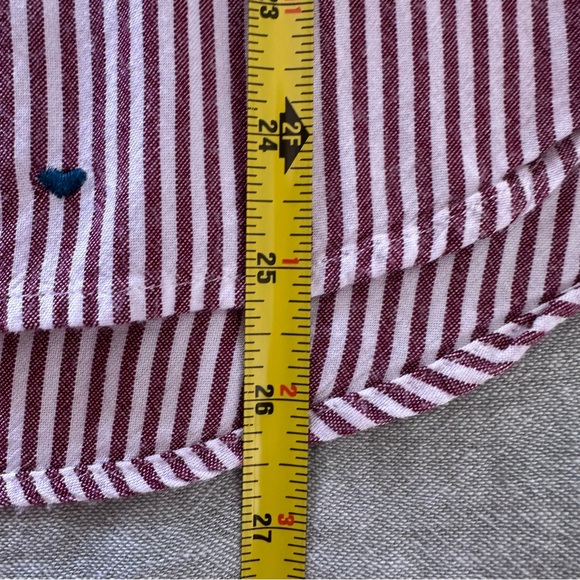 Rails Women’s Striped Heart Embroidered Button Down Blouse S Coquette Preppy - Picture 10 of 11